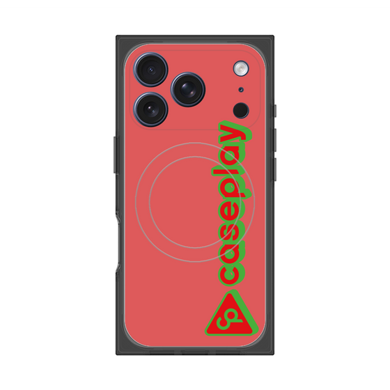 プレミアムスクエアケース with MagSafe［ オリジナル - CASEPLAYロゴタイプ - レッド ］