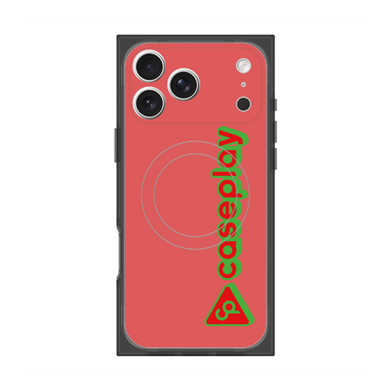 プレミアムスクエアケース with MagSafe［ オリジナル - CASEPLAYロゴタイプ - レッド ］