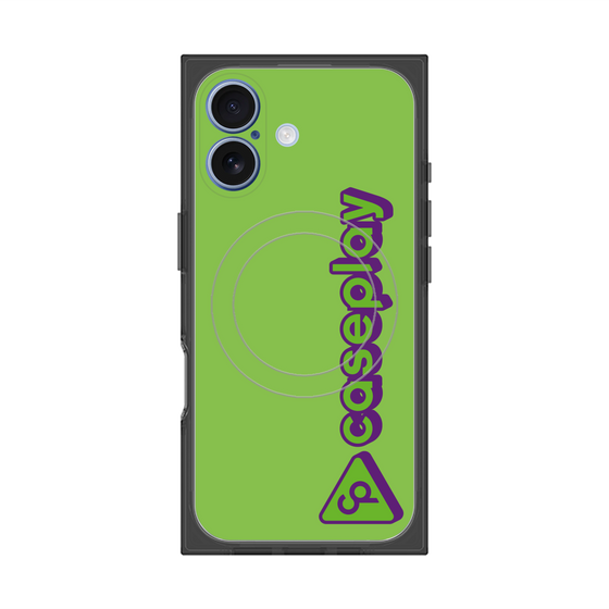 プレミアムスクエアケース with MagSafe［ オリジナル - CASEPLAYロゴタイプ - グリーン ］