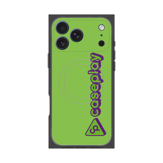 プレミアムスクエアケース with MagSafe［ オリジナル - CASEPLAYロゴタイプ - グリーン ］