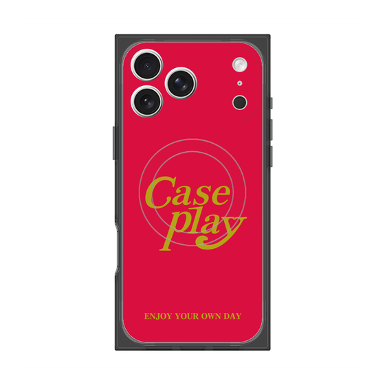 プレミアムスクエアケース with MagSafe［ オリジナル - ENJOY YOUR OWN DAY - レッド ］