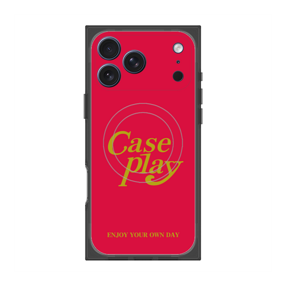プレミアムスクエアケース with MagSafe［ オリジナル - ENJOY YOUR OWN DAY - レッド ］