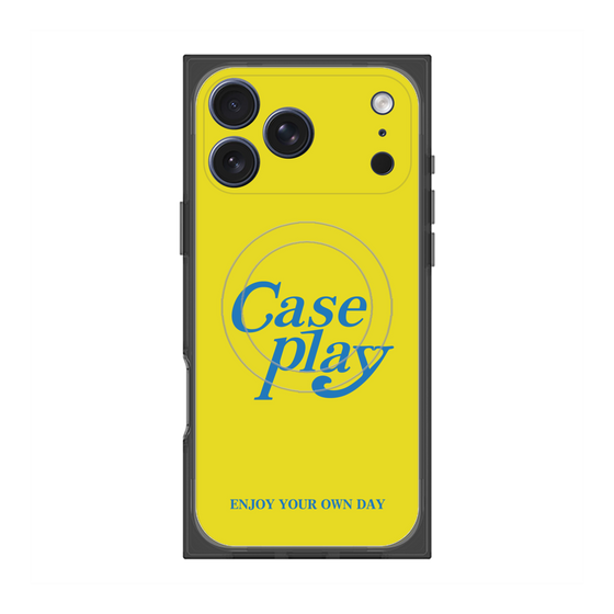 プレミアムスクエアケース with MagSafe［ オリジナル - ENJOY YOUR OWN DAY - イエロー ］