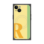 プレミアムスクエアケース with MagSafe［ オリジナル - initial color line - R yellow ］