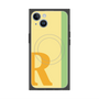 プレミアムスクエアケース with MagSafe［ オリジナル - initial color line - R yellow ］
