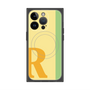 プレミアムスクエアケース with MagSafe［ オリジナル - initial color line - R yellow ］