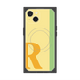 プレミアムスクエアケース with MagSafe［ オリジナル - initial color line - R yellow ］