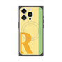 プレミアムスクエアケース with MagSafe［ オリジナル - initial color line - R yellow ］