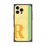 プレミアムスクエアケース with MagSafe［ オリジナル - initial color line - R yellow ］