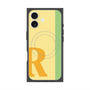 プレミアムスクエアケース with MagSafe［ オリジナル - initial color line - R yellow ］