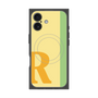 プレミアムスクエアケース with MagSafe［ オリジナル - initial color line - R yellow ］