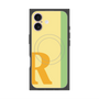 プレミアムスクエアケース with MagSafe［ オリジナル - initial color line - R yellow ］