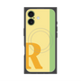 プレミアムスクエアケース with MagSafe［ オリジナル - initial color line - R yellow ］
