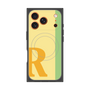 プレミアムスクエアケース with MagSafe［ オリジナル - initial color line - R yellow ］