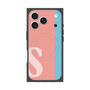 プレミアムスクエアケース with MagSafe［ オリジナル - initial color line - S pink ］