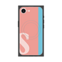 プレミアムスクエアケース with MagSafe［ オリジナル - initial color line - S pink ］