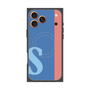プレミアムスクエアケース with MagSafe［ オリジナル - initial color line - S blue ］