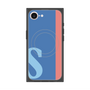 プレミアムスクエアケース with MagSafe［ オリジナル - initial color line - S blue ］