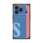 プレミアムスクエアケース with MagSafe［ オリジナル - initial color line - S blue ］