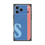 プレミアムスクエアケース with MagSafe［ オリジナル - initial color line - S blue ］