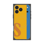 プレミアムスクエアケース with MagSafe［ オリジナル - initial color line - S orange ］