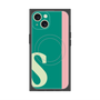 プレミアムスクエアケース with MagSafe［ オリジナル - initial color line - S green ］