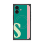 プレミアムスクエアケース with MagSafe［ オリジナル - initial color line - S green ］