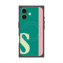 プレミアムスクエアケース with MagSafe［ オリジナル - initial color line - S green ］
