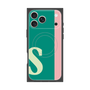 プレミアムスクエアケース with MagSafe［ オリジナル - initial color line - S green ］