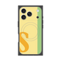 プレミアムスクエアケース with MagSafe［ オリジナル - initial color line - S yellow ］