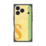 プレミアムスクエアケース with MagSafe［ オリジナル - initial color line - S yellow ］