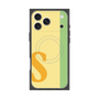 プレミアムスクエアケース with MagSafe［ オリジナル - initial color line - S yellow ］