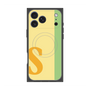プレミアムスクエアケース with MagSafe［ オリジナル - initial color line - S yellow ］