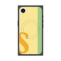 プレミアムスクエアケース with MagSafe［ オリジナル - initial color line - S yellow ］