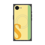 プレミアムスクエアケース with MagSafe［ オリジナル - initial color line - S yellow ］