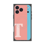 プレミアムスクエアケース with MagSafe［ オリジナル - initial color line - T pink ］