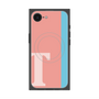 プレミアムスクエアケース with MagSafe［ オリジナル - initial color line - T pink ］