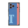 プレミアムスクエアケース with MagSafe［ オリジナル - initial color line - T blue ］