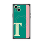 プレミアムスクエアケース with MagSafe［ オリジナル - initial color line - T green ］