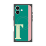 プレミアムスクエアケース with MagSafe［ オリジナル - initial color line - T green ］