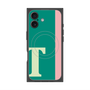 プレミアムスクエアケース with MagSafe［ オリジナル - initial color line - T green ］