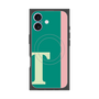 プレミアムスクエアケース with MagSafe［ オリジナル - initial color line - T green ］