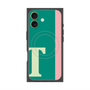 プレミアムスクエアケース with MagSafe［ オリジナル - initial color line - T green ］