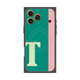 プレミアムスクエアケース with MagSafe［ オリジナル - initial color line - T green ］