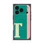 プレミアムスクエアケース with MagSafe［ オリジナル - initial color line - T green ］