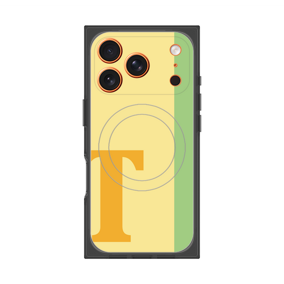 プレミアムスクエアケース with MagSafe［ オリジナル - initial color line - T yellow ］