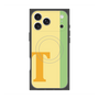 プレミアムスクエアケース with MagSafe［ オリジナル - initial color line - T yellow ］