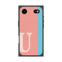 プレミアムスクエアケース with MagSafe［ オリジナル - initial color line - U pink ］