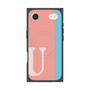 プレミアムスクエアケース with MagSafe［ オリジナル - initial color line - U pink ］