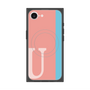 プレミアムスクエアケース with MagSafe［ オリジナル - initial color line - U pink ］